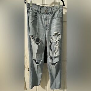 Extra high waisted American eagle womens baggy jeans